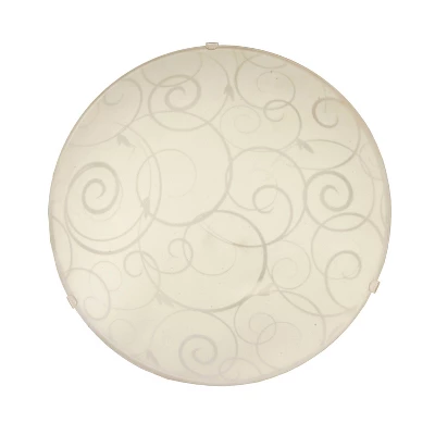 Flushmount Ceiling Light With Scroll Swirl Design White - Simple Designs - Image 6