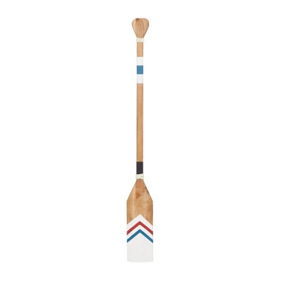 Wood Paddle Novelty Canoe Oar Wall Decor With Arrow Design And Rope Detail - Olivia & May - Image 6