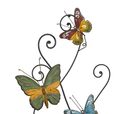 29" X 15" Iron Eclectic Butterfly Wall Décor - Olivia & May - Image 7