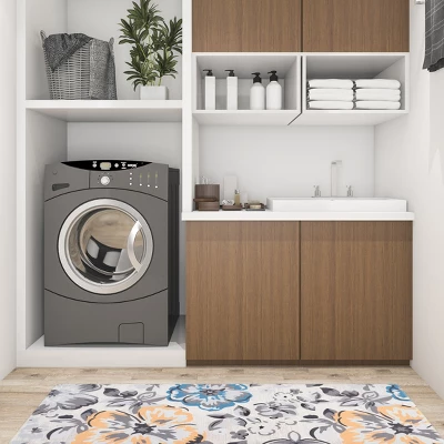 World Rug Gallery Modern Floral Anti Fatigue Standing Mat - Image 6