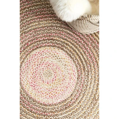 NuLOOM Braided Draya Jute Area Rug - Image 3