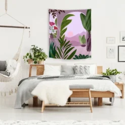 Tropical Morning By Modern Tropical Wall Tapestry
