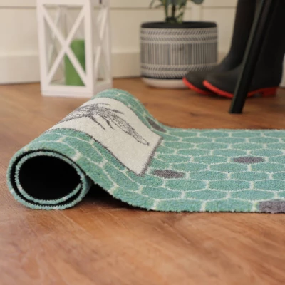 2'x3' ColorStar Bee Hex Door Mat Green - Bungalow Flooring - Image 4