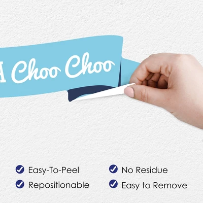 Big Dot Of Happiness Railroad Party Crossing - Peel And Stick Train Nursery And Kids Room Vinyl Wall Art Stickers - Wall Decals - Set Of 20 - Image 2