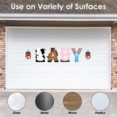 Big Dot Of Happiness Farm Animals - Peel And Stick Barnyard Baby Shower Standard Banner Wall Decals - Baby - Image 2