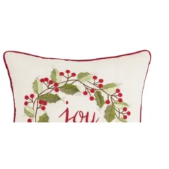 C&F Home Joy Wreath Embroidered Throw Pillow