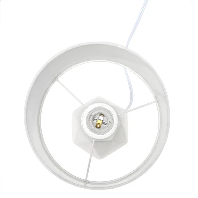 Ceramic Prism Table Lamp Off-White - Simple Designs - Image 4