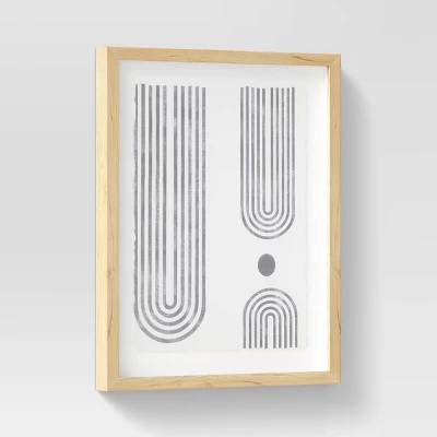 (Set Of 2) 16" X 20" Curve Lines Framed Under Glass Black - Threshold™ - Image 4