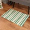 2'x3' ColorStar Timeless Stripe Door Mat Green - Bungalow Flooring