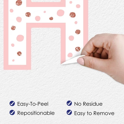 Big Dot Of Happiness 1st Birthday Little Miss Onederful - Peel And Stick Girl First Birthday Party Large Banner Wall Decals - Happy Birthday - Image 3