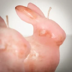 4.75"H Sullivans Pink Bunny Candle - Set Of 2, Pink