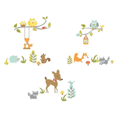 Woodland Fox And Friends Peel Stick Wall Decal - RoomMates - Image 2