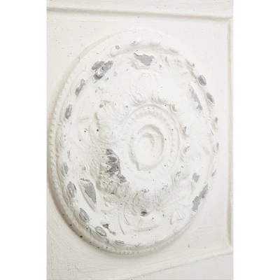 Vintage Fiberglass Floral Wall Decor Set Of 4 White - Olivia & May - Image 7