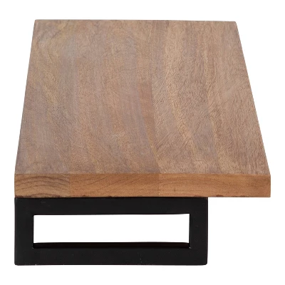 24" X 3" Lankford Wood Shelf Natural/Black - Kate & Laurel All Things Decor - Image 5