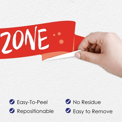 Big Dot Of Happiness Shark Zone - Peel And Stick Kids Room Vinyl Wall Art Stickers - Wall Decals - Set Of 20 - Image 2