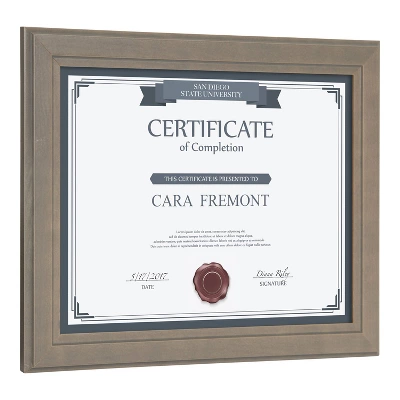 8.5" X 11" Kieva Document Frame Dark Gray - DesignOvation - Image 2
