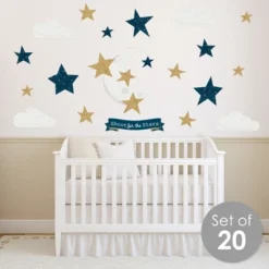Big Dot Of Happiness Twinkle Twinkle Little Star - Peel And Stick Nursery And Kids Room Vinyl Wall Art Stickers - Wall Decals - Set Of 20