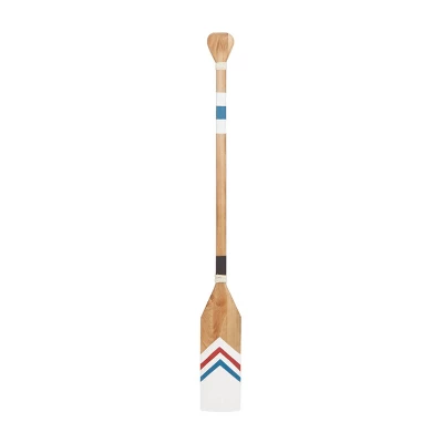Wood Paddle Novelty Canoe Oar Wall Decor With Arrow Design And Rope Detail - Olivia & May - Image 5