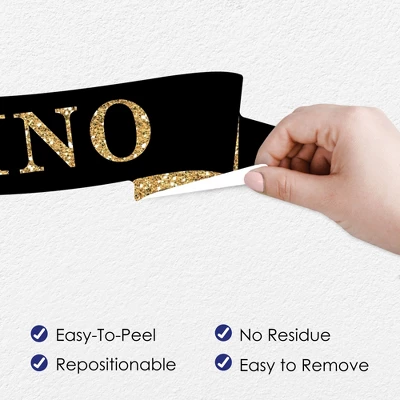 Big Dot Of Happiness Las Vegas - Peel And Stick Casino Party Vinyl Wall Art Stickers - Wall Decals - Set Of 20 - Image 2