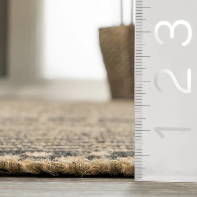 NuLOOM Noel Bohemian Striped Hand Woven Jute Area Rug - Image 2