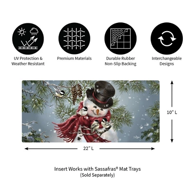 Evergreen Snowman Snuggles Sassafras Switch Puzzle Mat 11.5 X 10 Inches Indoor And Outdoor Decor - Image 7