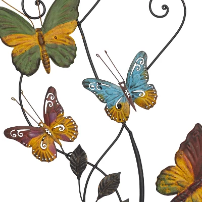 29" X 15" Iron Eclectic Butterfly Wall Décor - Olivia & May - Image 8