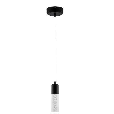 4.75" LED 1-Light Bolha Bubble Acrylic/Iron Minimalist Pendant Black - JONATHAN Y - Image 3