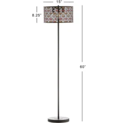 Mosiac Floor Lamp - Oil Rubbed Bronze (Black)/Multi - Safavieh