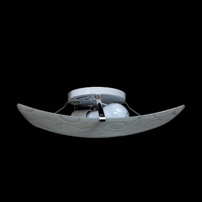 Flushmount Ceiling Light With Scroll Swirl Design White - Simple Designs - Image 4