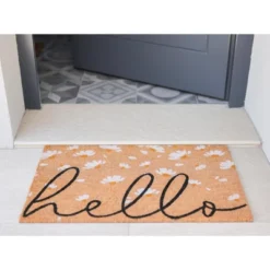 Shiraleah "Hello" Daisy Doormat