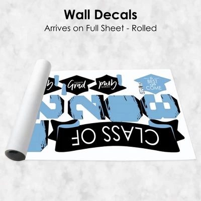 Big Dot Of Happiness Light Blue Class Of 2023 Graduation Party Wall Decals Set Of 20 - Image 4