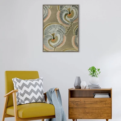 23" X 30" Delicate Deco Plant Pattern V By Baxter Mill Archive Framed Canvas Wall Art Print - Amanti Art - Image 7