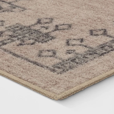 Hancock Distressed Center Motif Rug Beige - Threshold™ - Image 2