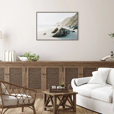 33" X 23" Salerno By Krista Broadway Framed Canvas Wall Art Print - Amanti Art - Image 3