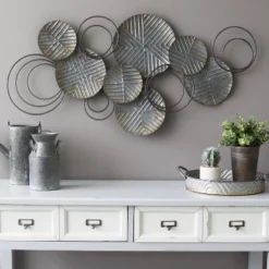 Galvanized Plates Wall Decor - Stratton Home Decor