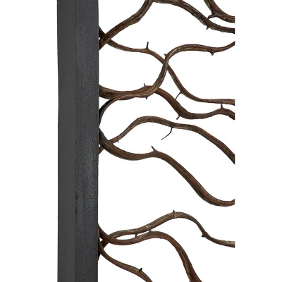 Wood Tree Branch Wall Decor With Black Frame Brown - Olivia & May - Image 2