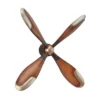 32" X 32" Metal Airplane Propeller 4 Blade Wall Decor With Aviation Detailing Brown - Olivia & May