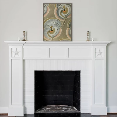 23" X 30" Delicate Deco Plant Pattern V By Baxter Mill Archive Framed Canvas Wall Art Print - Amanti Art - Image 6