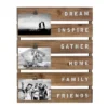 18" X 14" Inspirational Wood Clip Collage 4x6 Photo Frame Brown - Stonebriar Collection
