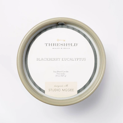 20oz Ceramic Blackberry Eucalyptus Candle Green - Threshold™ Designed With Studio McGee - Image 3