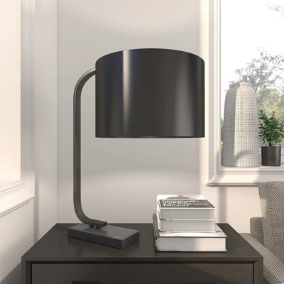 Traditional Metal Table Lamp Black - Olivia & May - Image 7