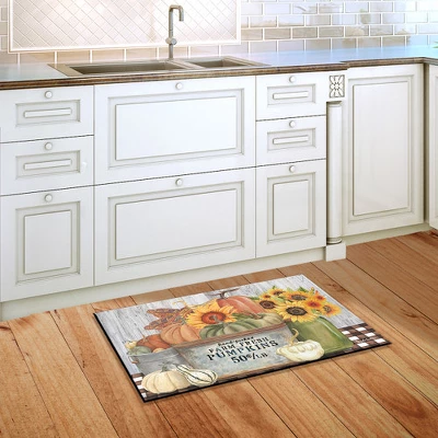 Farm Fresh Bushel Autumn Doormat Pumpkins Indoor Outdoor 30" X 18" Briarwood Lane - Image 3