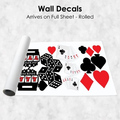 Big Dot Of Happiness Las Vegas - Peel And Stick Casino Party Vinyl Wall Art Stickers - Wall Decals - Set Of 20 - Image 4