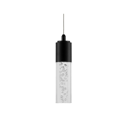 4.75" LED 1-Light Bolha Bubble Acrylic/Iron Minimalist Pendant Black - JONATHAN Y - Image 5