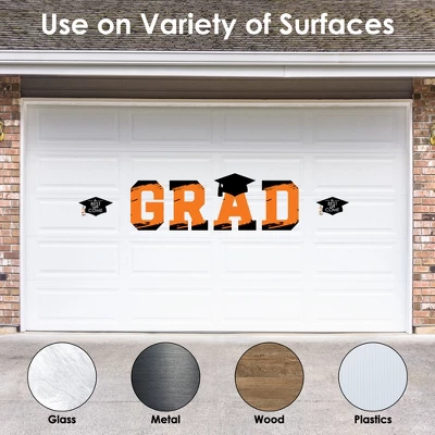 Big Dot Of Happiness Orange Graduation Party Decor - Vinyl Wall Decals - Grad - Image 2