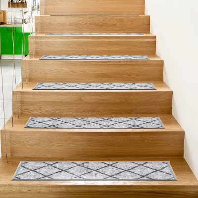 World Rug Gallery Contemporary Trellis Non-Slip Stair Treads - Image 8