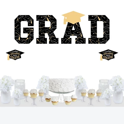 Big Dot Of Happiness Hello College - Graduation Party Decor - Vinyl Wall Decals - Grad - Image 6