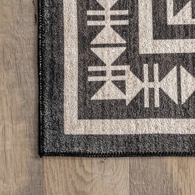 NuLOOM Leighton Machine Washable Southwestern Medallion Area Rug - Image 4