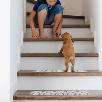 World Rug Gallery Contemporary Trellis Non-Slip Stair Treads - Image 7