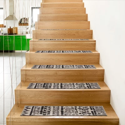 World Rug Gallery Bohemian Design Geometric Non-Slip Stair Treads - Image 6